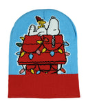 Peanuts Beanie Adult Snoopy and Woodstock Christmas Cuff Knit Light Up Hat