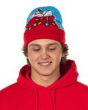 Peanuts Beanie Adult Snoopy and Woodstock Christmas Cuff Knit Light Up Hat