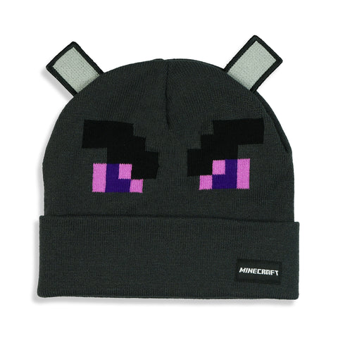 Minecraft Beanie Adult Ender Dragon 3D Ears Character Cuff Knit Hat Cap