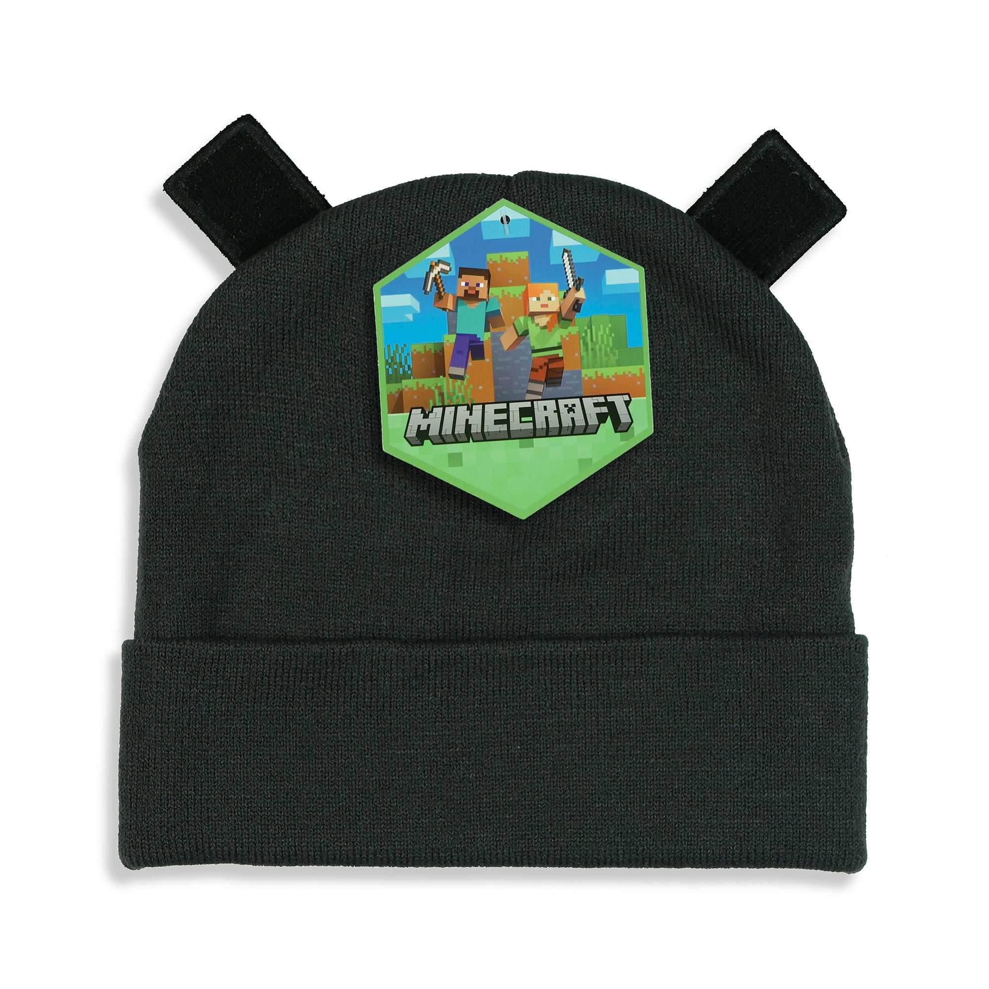 Minecraft Beanie Adult Ender Dragon 3D Ears Character Cuff Knit Hat Cap