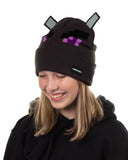 Minecraft Beanie Adult Ender Dragon 3D Ears Character Cuff Knit Hat Cap