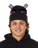 Minecraft Beanie Adult Ender Dragon 3D Ears Character Cuff Knit Hat Cap