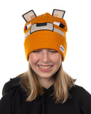 Minecraft Beanie Adult Big Face Fox Character 3D Ears Cuff Knit Hat Cap