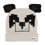 Minecraft Panda Beanie Embroidered Face Design Adult Cuffed Knit Hat OSFM