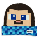 Minecraft Beanie Diamond Steve Big Face Cuff Beanie Hat Cap