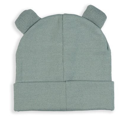 Minecraft Beanie Pale Wolf Pixel Design Cuffed Knit Hat with 3D Ears