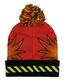 Sonic The Hedgehog Beanie Adult Dr. Eggman Face Pom Pom Cuff Knit Hat Cap