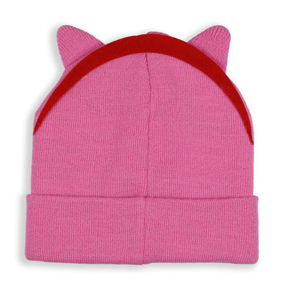 Sonic The Hedgehog Beanie Amy Rose Cuffed Knit Hat with 3D Quills and Ears