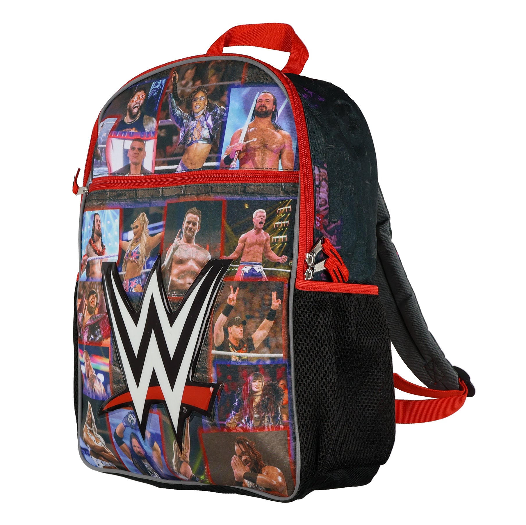 WWE Backpack Wrestler Squares Design 16" Multipurpose Tote Bag