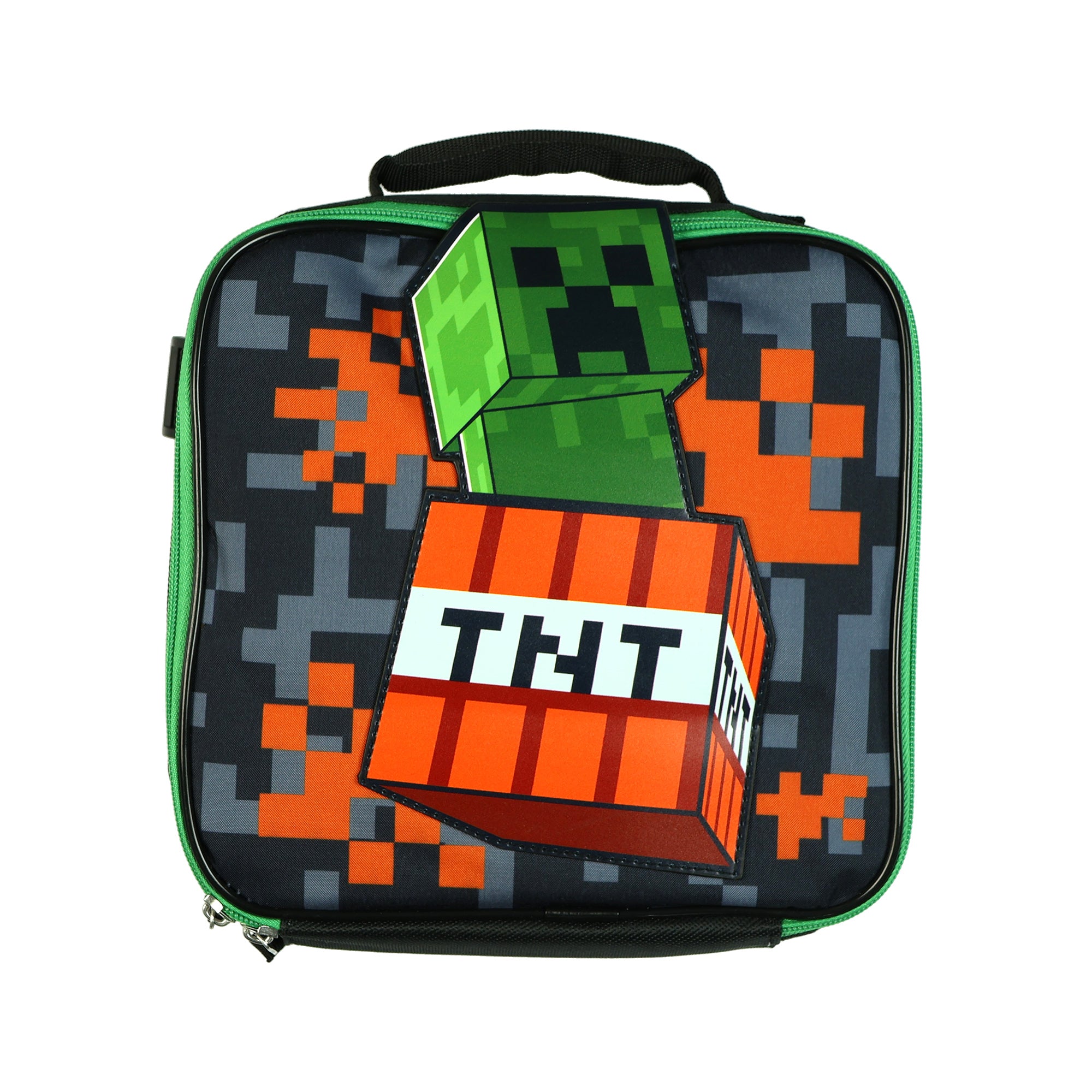 Minecraft Survival Mode Backpack 16" 5 Piece Set with Lunchbox Kids Book Bag Combo