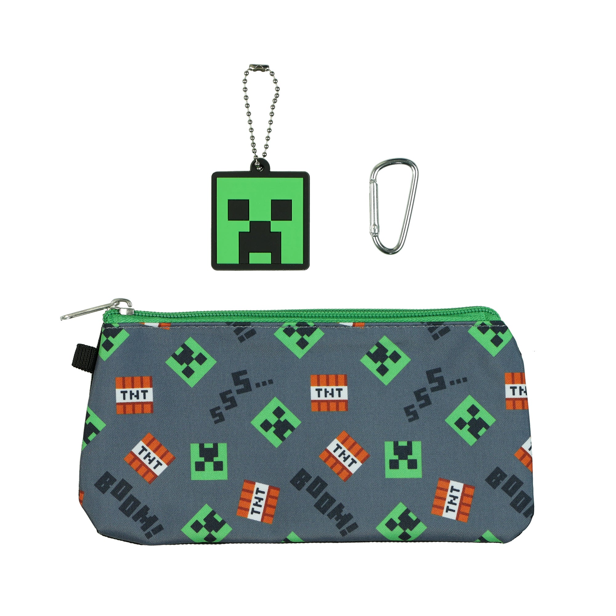 Minecraft Survival Mode Backpack 16" 5 Piece Set with Lunchbox Kids Book Bag Combo