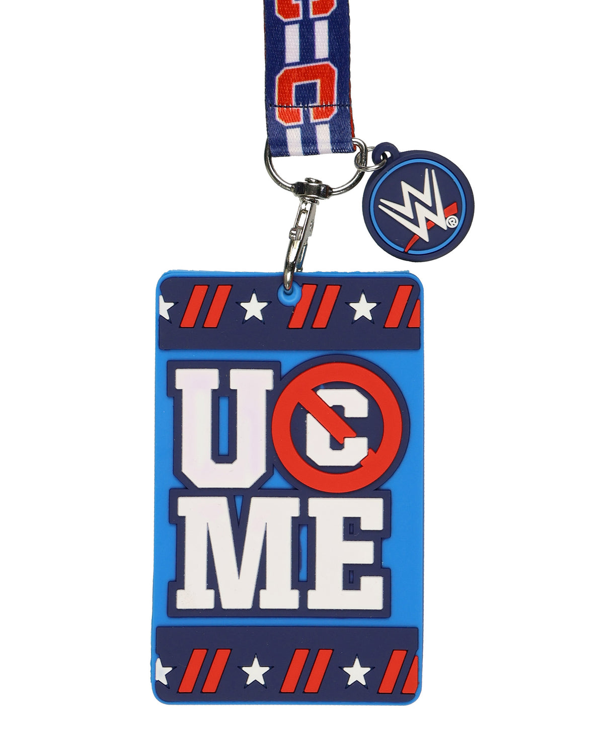 WWE Lanyard John Cena You Can't See Me Rubber Case Vertical ID Badge Holder