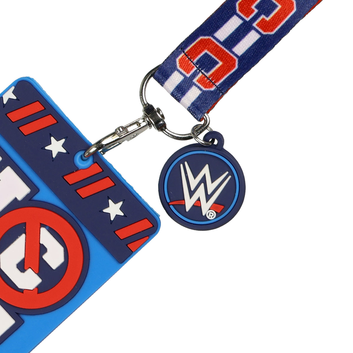WWE Lanyard John Cena You Can't See Me Rubber Case Vertical ID Badge Holder