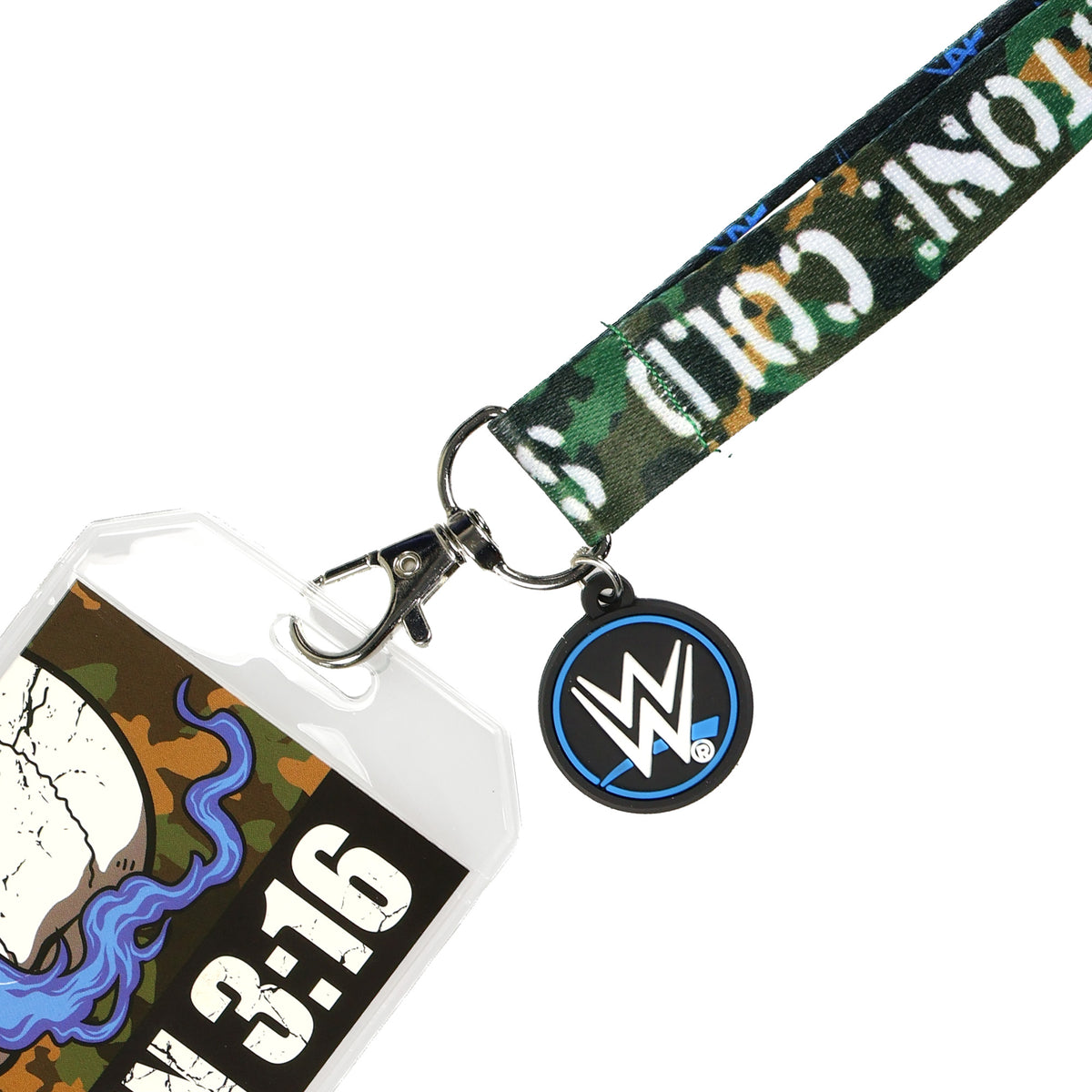 WWE Lanyard Stone Cold Austin 3:16 ID Badge Holder with Rubber Charm
