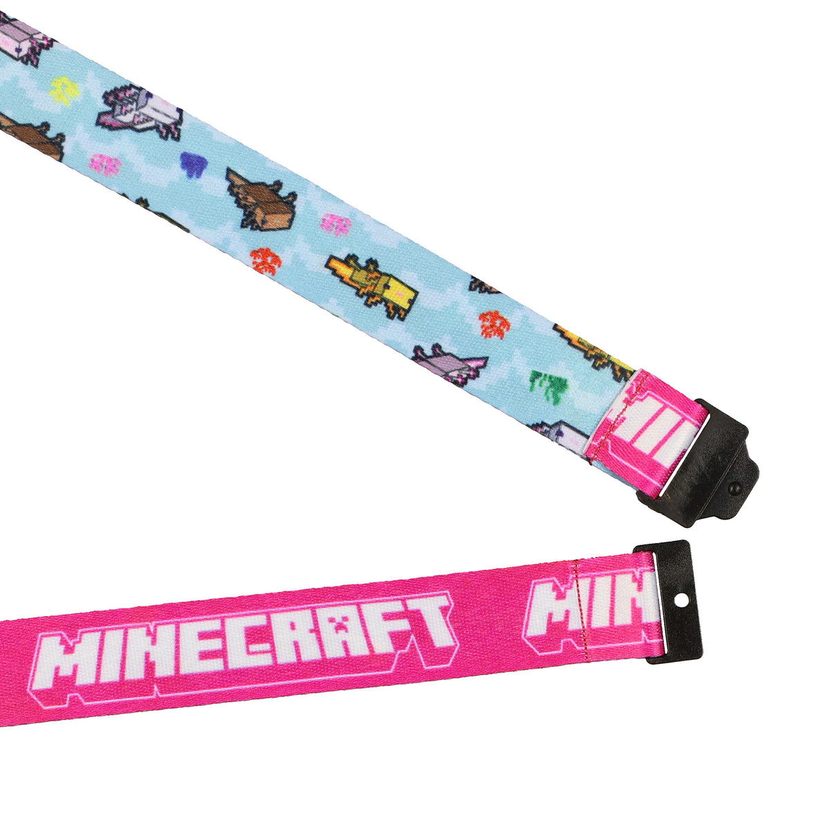 Minecraft Lanyard Axolotl Create Explore Survive Clear ID Badge Holder