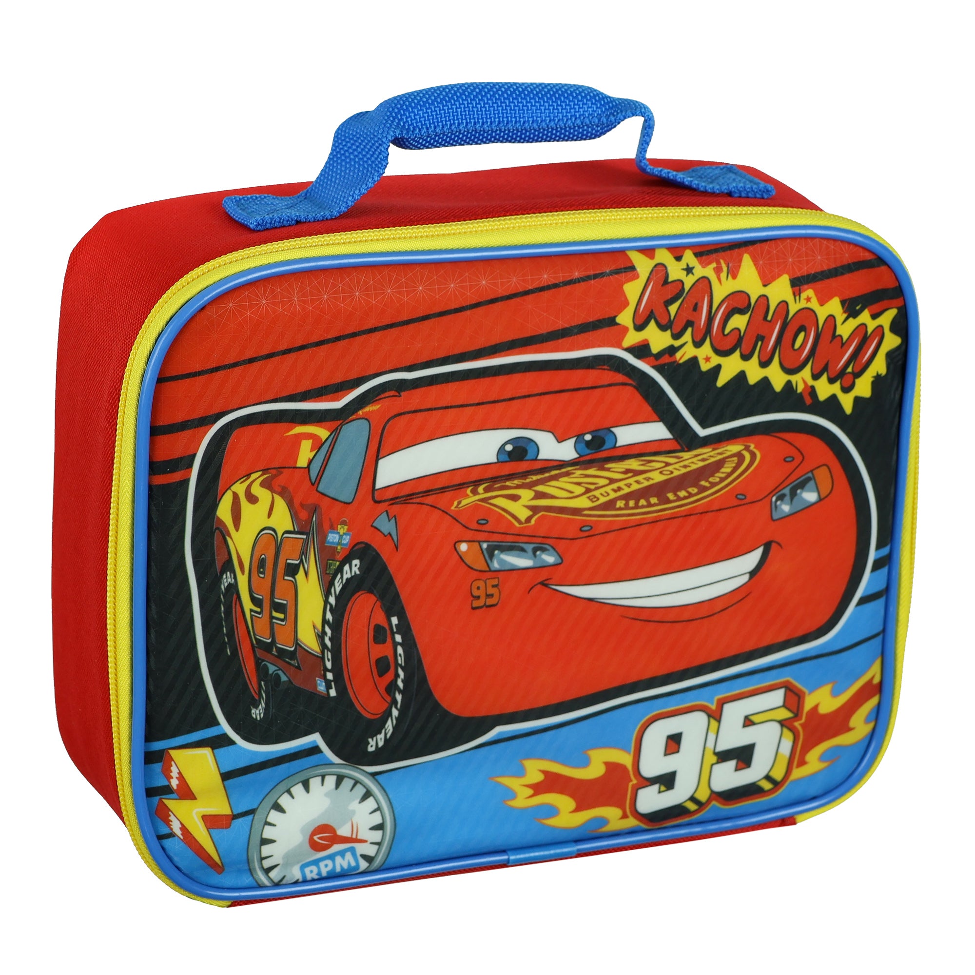 Disney Cars Lunch Box Lightning McQueen Kachow Insulated Tote Bag 10"