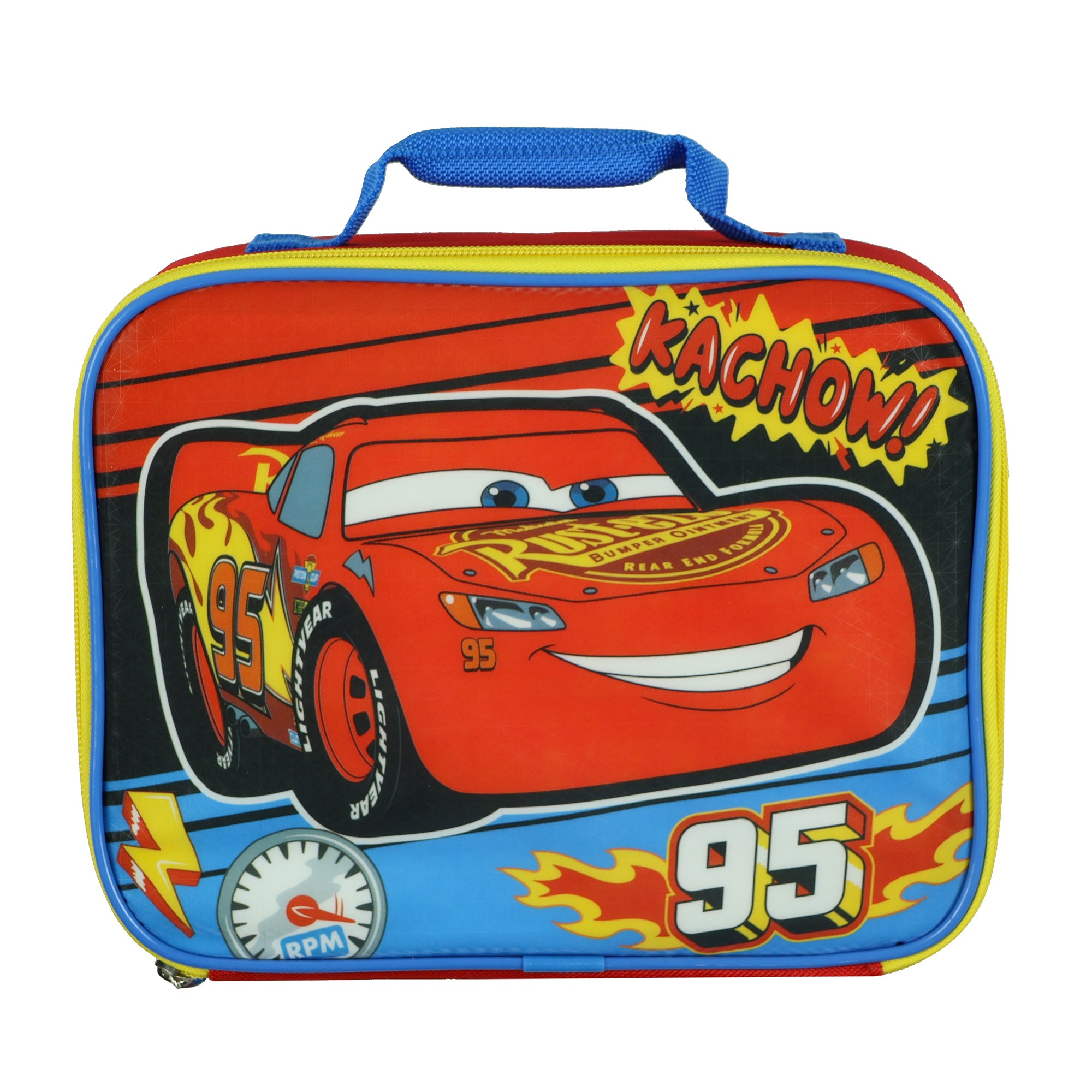 Disney Cars Lunch Box Lightning McQueen Kachow Insulated Tote Bag 10"