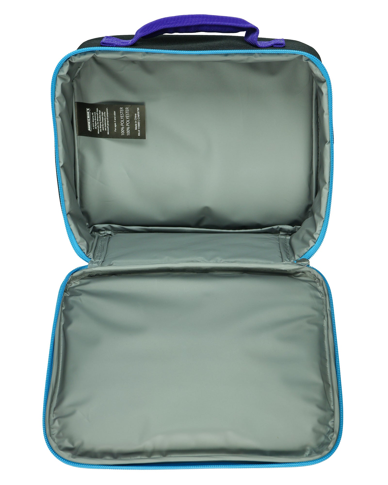 Minecraft Lunch Box Create Explore Survive Insulated Full Zip Lunch Tote Bag 10"
