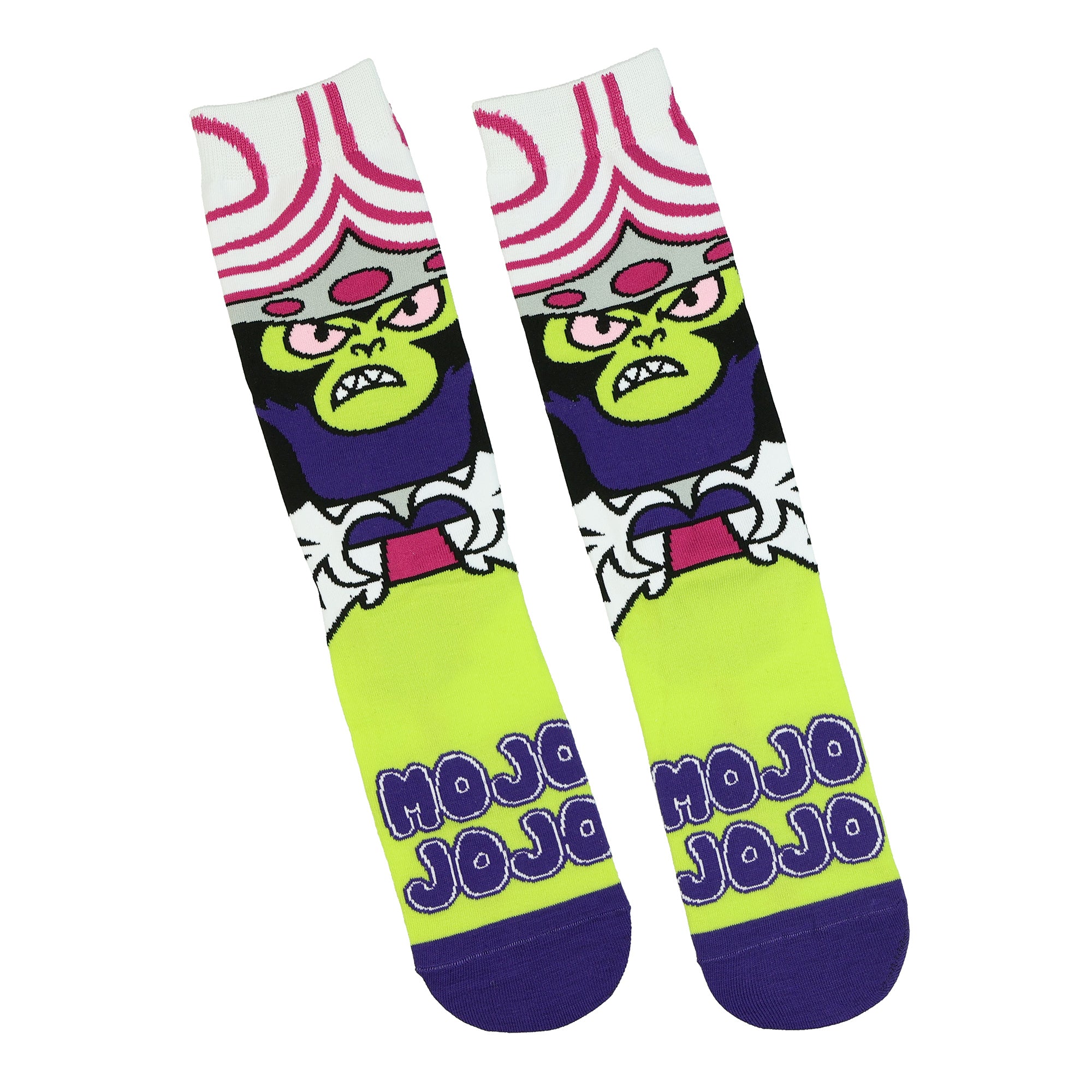 The Powerpuff Girls Mojo Jojo Men's Crew Socks 1-Pair, Character Sock, Size 8-12