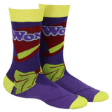 Willy Wonka Socks Men's Oompa Loompa And Wonka Designs Mid Calf Crew Socks