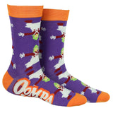 Willy Wonka Socks Men's Oompa Loompa And Wonka Designs Mid Calf Crew Socks