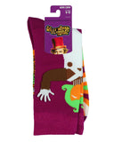 Willy Wonka Socks Men's Oompa Loompa Felt Hands Mid Calf Crew Socks 1 Pair