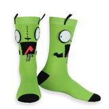 Invader Zim Socks Men's GIR 3D Design Novelty Mid-Calf Crew Socks 1 Pair