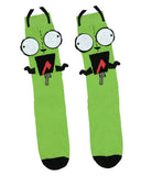 Invader Zim Socks Men's GIR 3D Design Novelty Mid-Calf Crew Socks 1 Pair