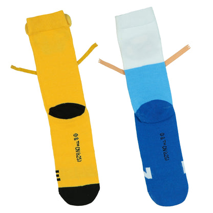 Adventure Time Socks Men's Finn And Jake 3D Features Mid-Calf Crew Socks 1 Pair