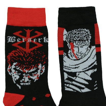 Berserk Socks Men's Guts Inspired Designs Mid Calf Crew Socks 2 Pair