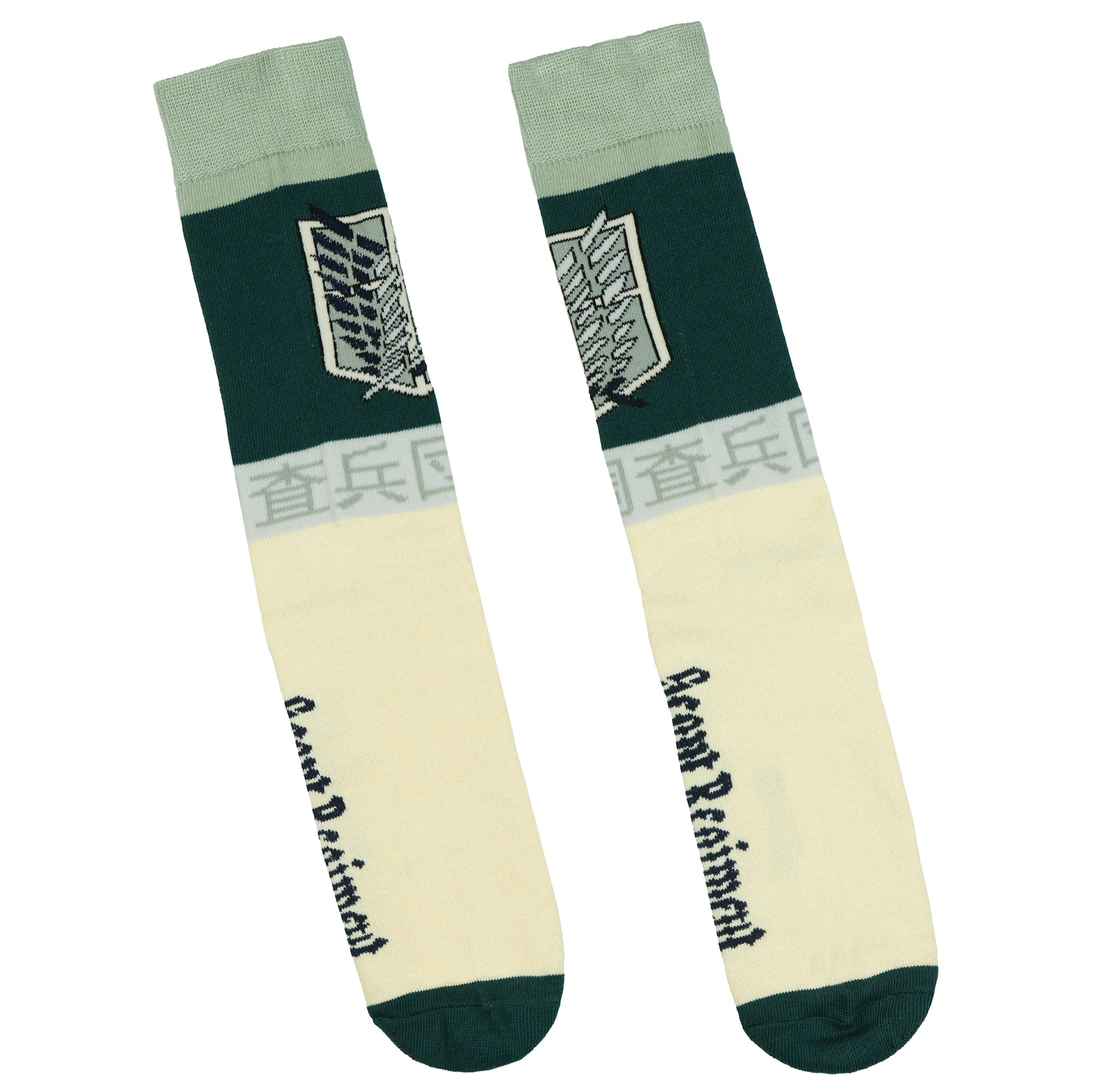 Attack on Titan Scouting Legion and Stationary Guard Adult Crew Socks 2 Pairs
