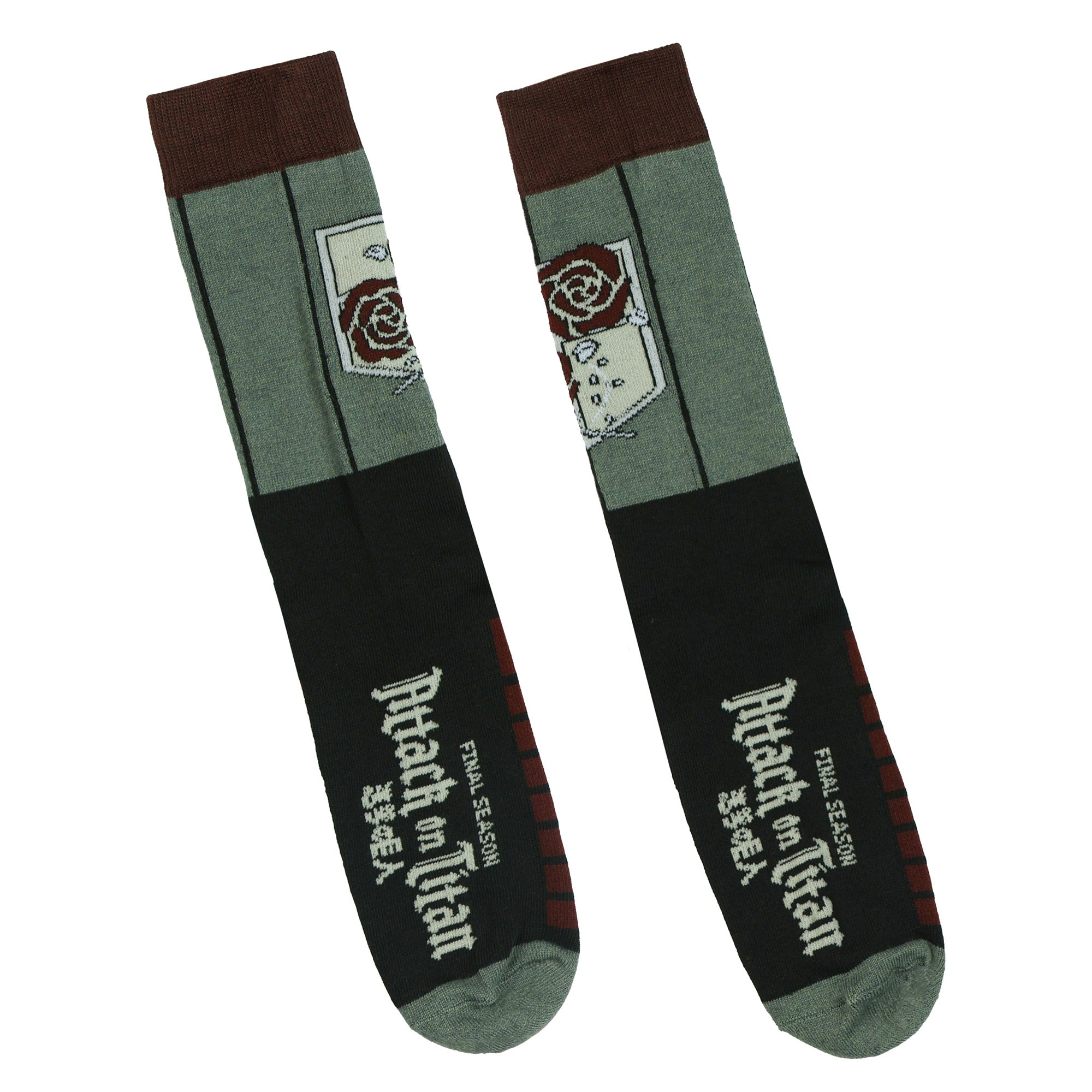 Attack on Titan Scouting Legion and Stationary Guard Adult Crew Socks 2 Pairs