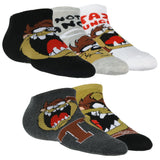 Looney Tunes Tasmanian Devil Socks Taz Hungry 5 Pack Ankle Socks 5-10