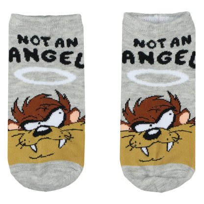 Looney Tunes Tasmanian Devil Socks Taz Hungry 5 Pack Ankle Socks 5-10