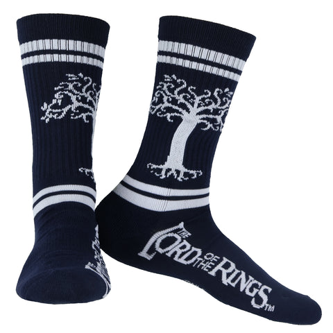 Lord of the Rings White Tree Of Gondor Design Mid-Calf Adult Crew Socks