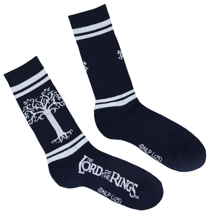 Lord of the Rings White Tree Of Gondor Design Mid-Calf Adult Crew Socks