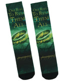 Lord of The Rings Rule Them All Men's Sublimated Mid Calf Crew Socks 1 Pair