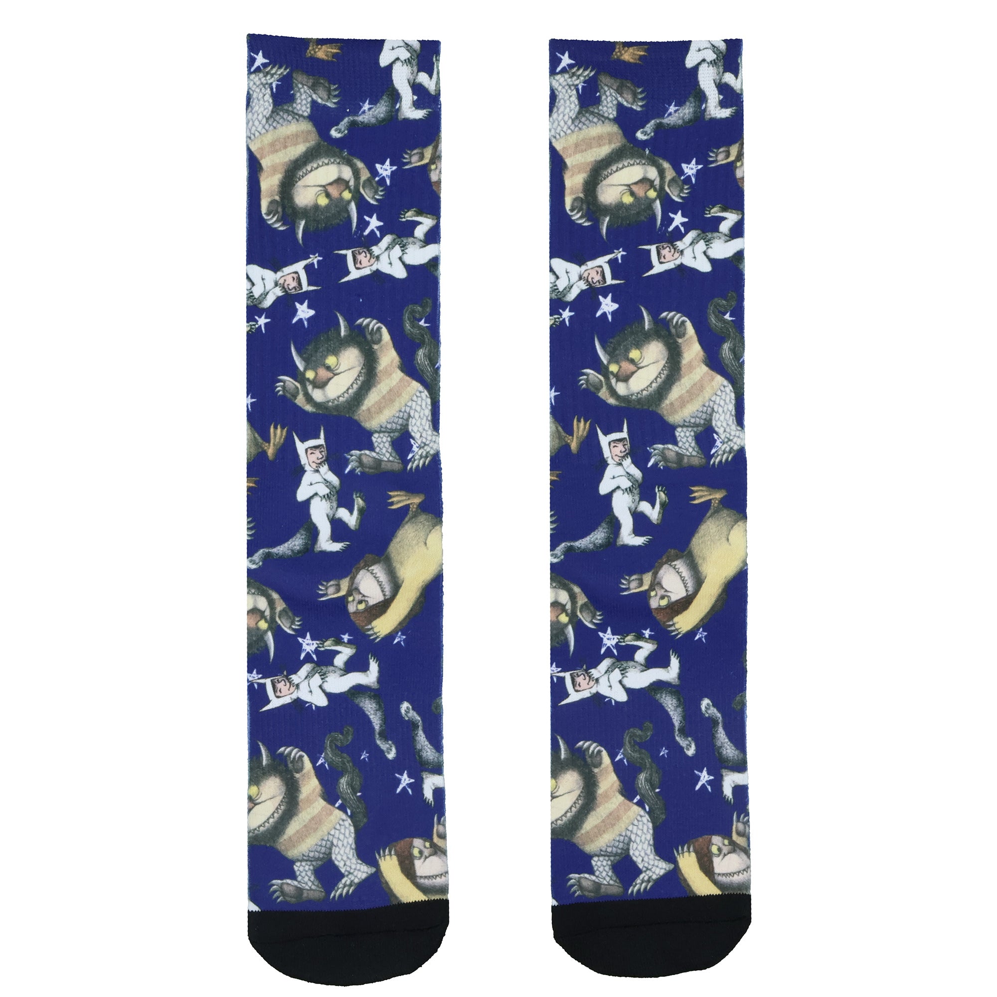 Where the Wild Things Are All-Over Design Men's Sublimated Mid-Calf Crew Socks