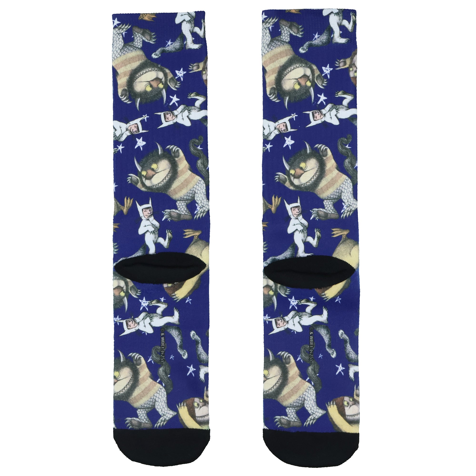 Where the Wild Things Are All-Over Design Men's Sublimated Mid-Calf Crew Socks