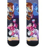 Steven Universe Socks Men's Garnet Amethyst Pearl Sublimated Crew Sock 8-12