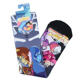 Steven Universe Socks Men's Garnet Amethyst Pearl Sublimated Crew Sock 8-12