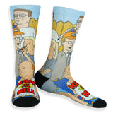 King Of The Hill Socks Men's Character Design Sublimated Mid Calf Crew Socks