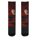A Nightmare On Elm Street Socks Men's Freddy Krueger Sublimated Crew Sock 8-12