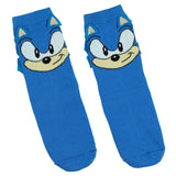 Sonic The Hedgehog Socks Boys' Sonic Knuckles Tails 3D Ears Crew Socks 3 Pairs