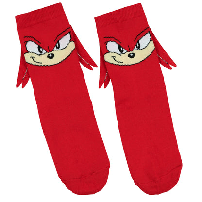 Sonic The Hedgehog Socks Boys' Sonic Knuckles Tails 3D Ears Crew Socks 3 Pairs
