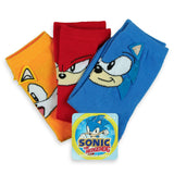 Sonic The Hedgehog Socks Boys' Sonic Knuckles Tails 3D Ears Crew Socks 3 Pairs