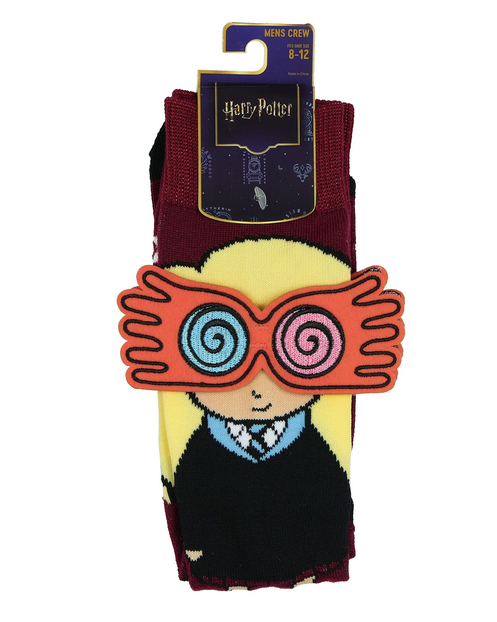 Harry Potter Socks Luna Lovegood 3D Glasses Mid-Calf Crew Socks 1 Pair