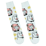 Spy X Family Socks Men's Anya and Bond Designs Mid Calf Crew Socks 2 Pair