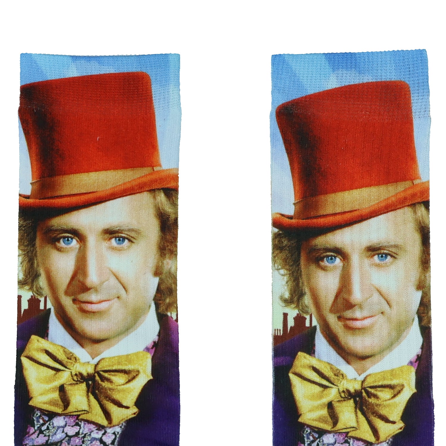Willy Wonka Socks Men's The Chocolate Factory Sublimated Crew Sock 8-12
