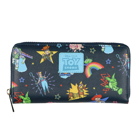 Disney Toy Story Wallet Allover Character Design Full Zip Around Clutch